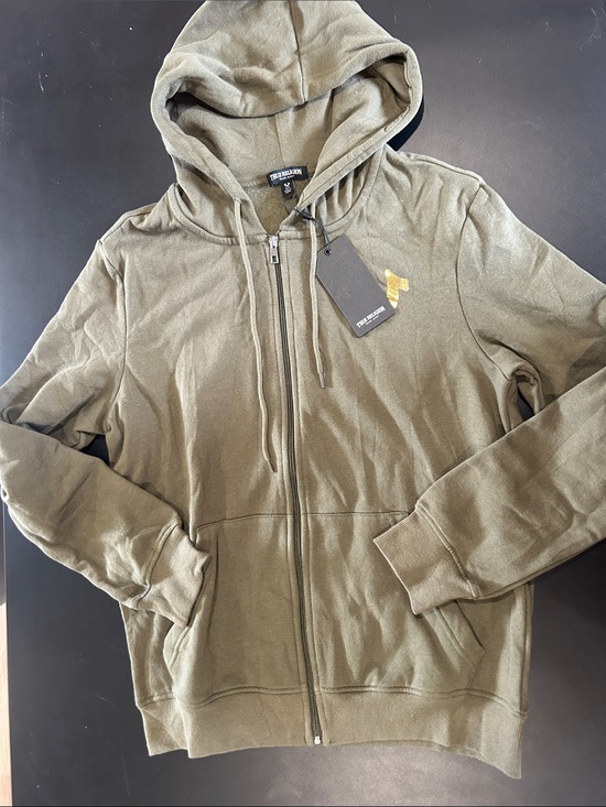 True Religion Sweaters - True Religion Olive Green Zip Up Hoodie
